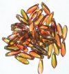 50 5x16mm Crystal, Lime, & Strawberry Dagger Beads